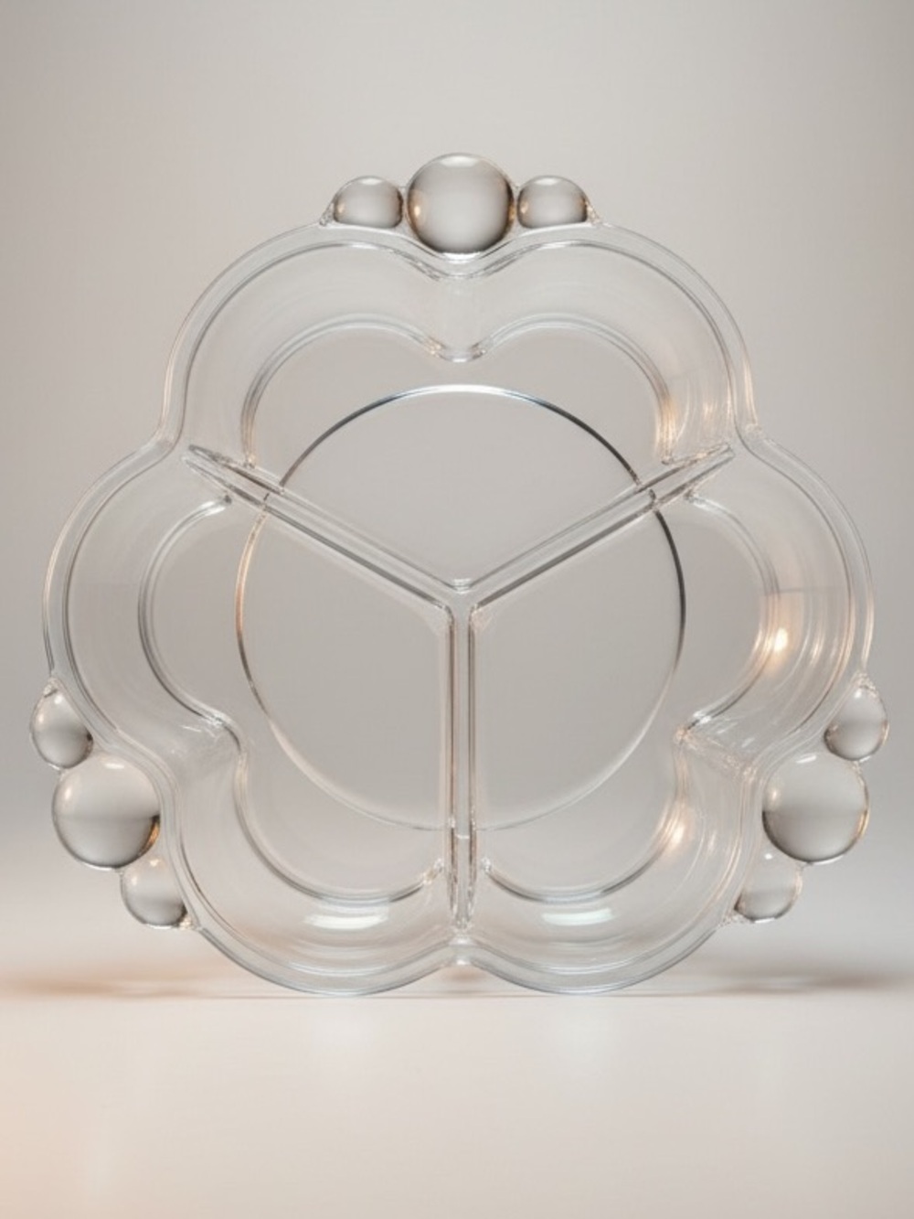Vintage Duncan Miller Canterbury Style Clear Glass Divided Relish Dish 1643B